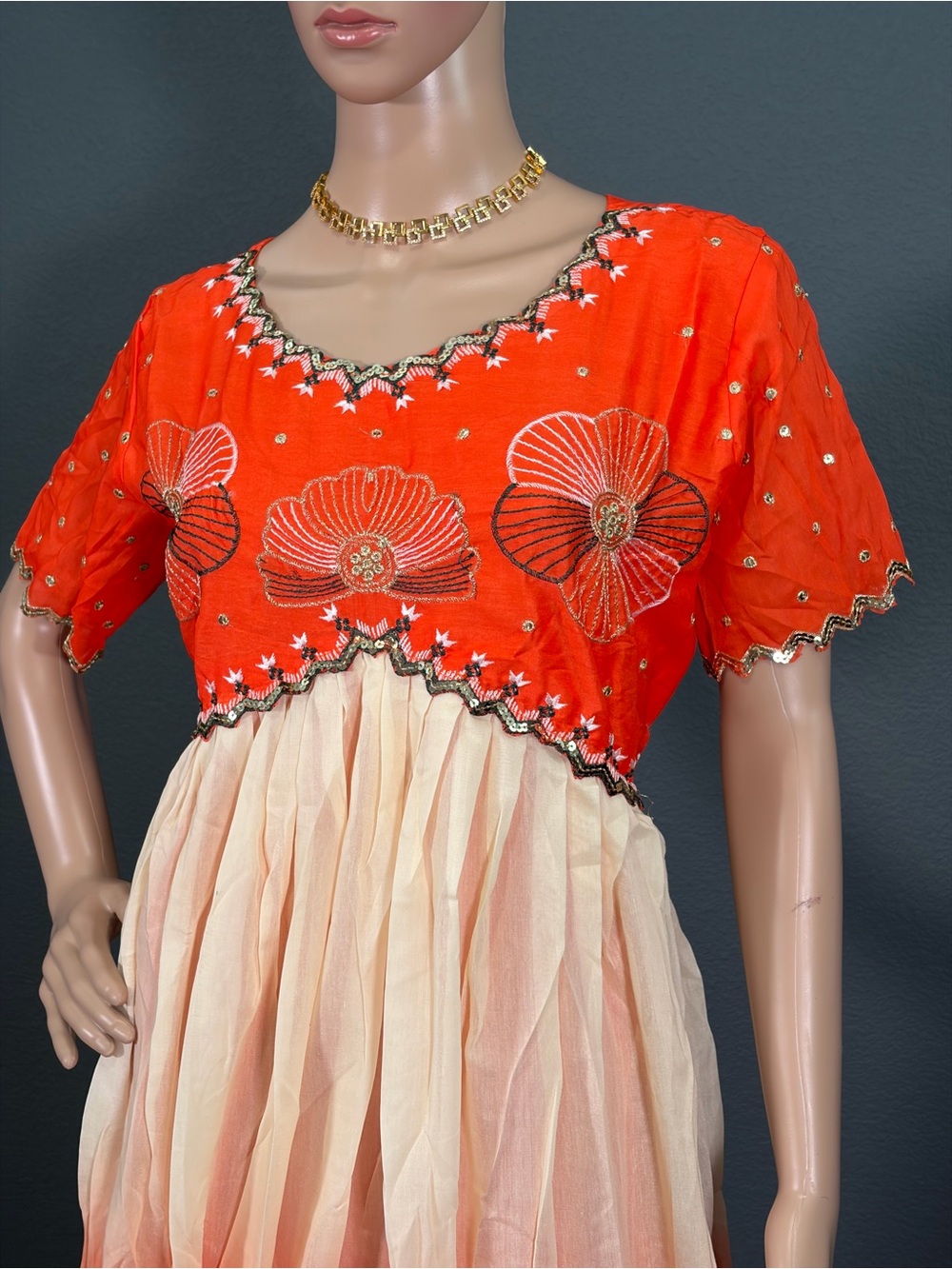 Brand new cotton maxi dress for women -Bust size - L up to XL